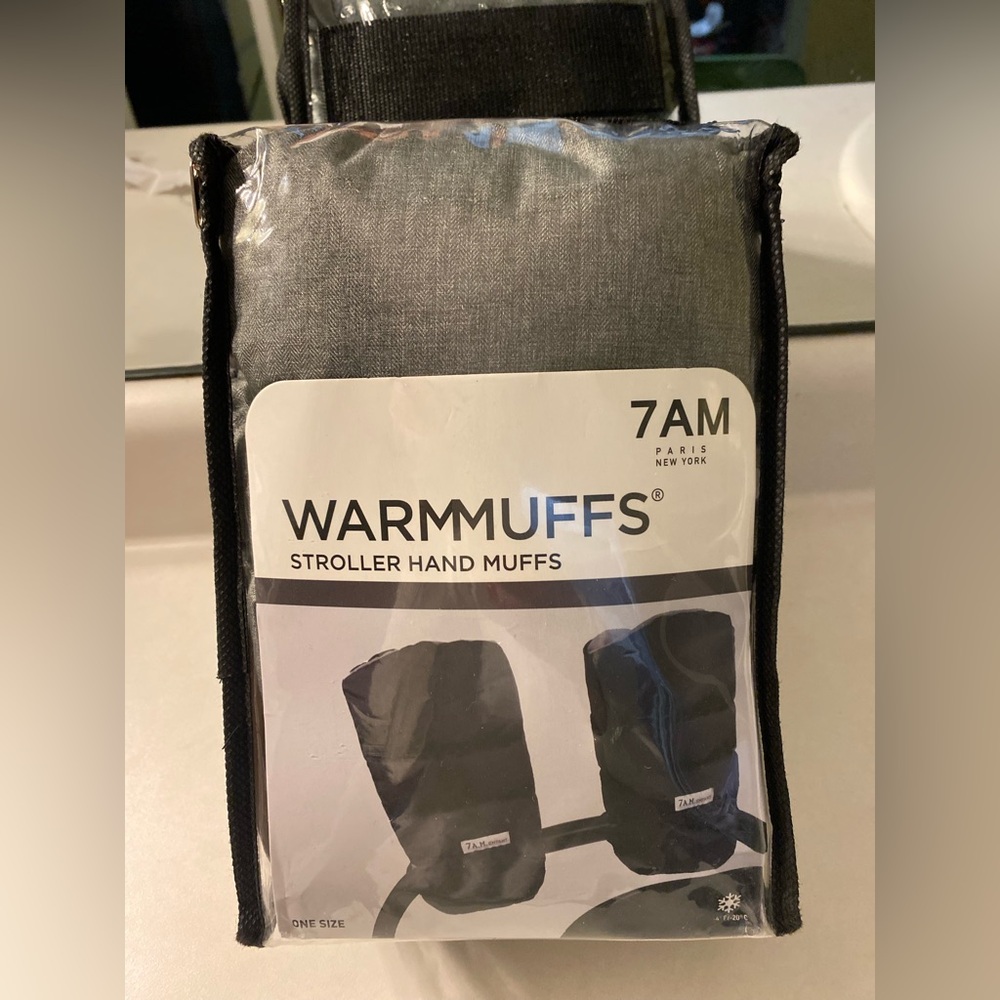 7AM Warmmuffs Stroller Hand Muffs - Heather Grey/Fleece *Brand New*